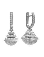 Серьги из белого золота c бриллиантами