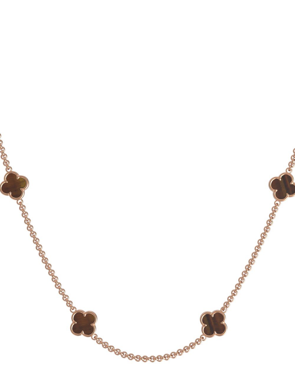 Колье из золота c тигровым глазом