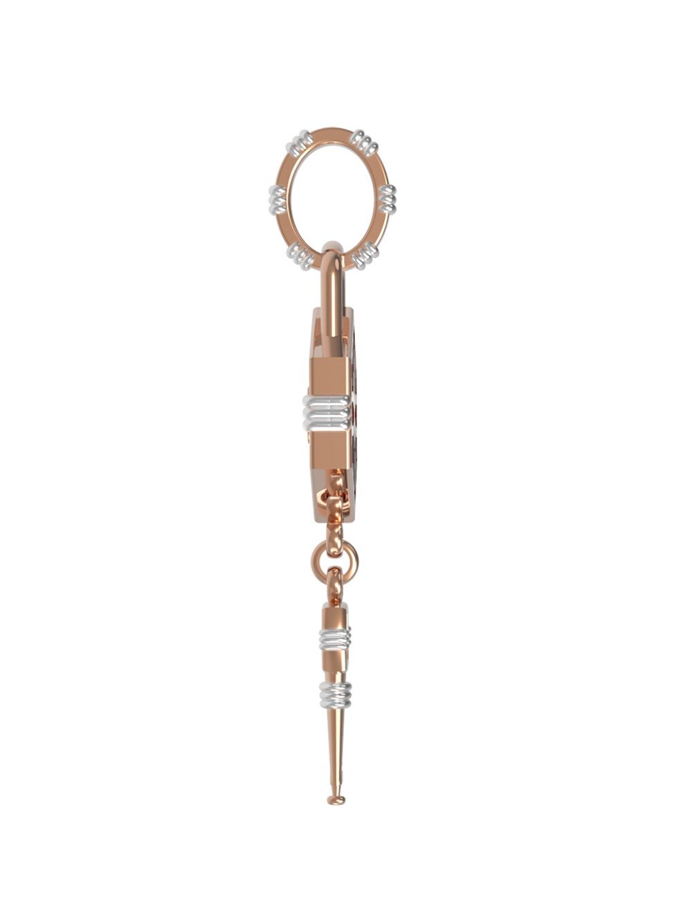 Подвеска из золота c ониксом и перламутром