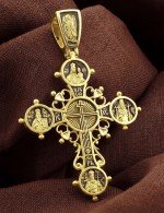 Крест из лимонного золота