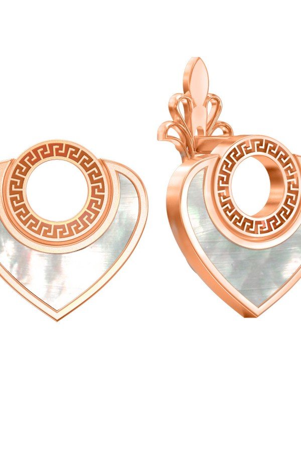 Серьги из золота c перламутром