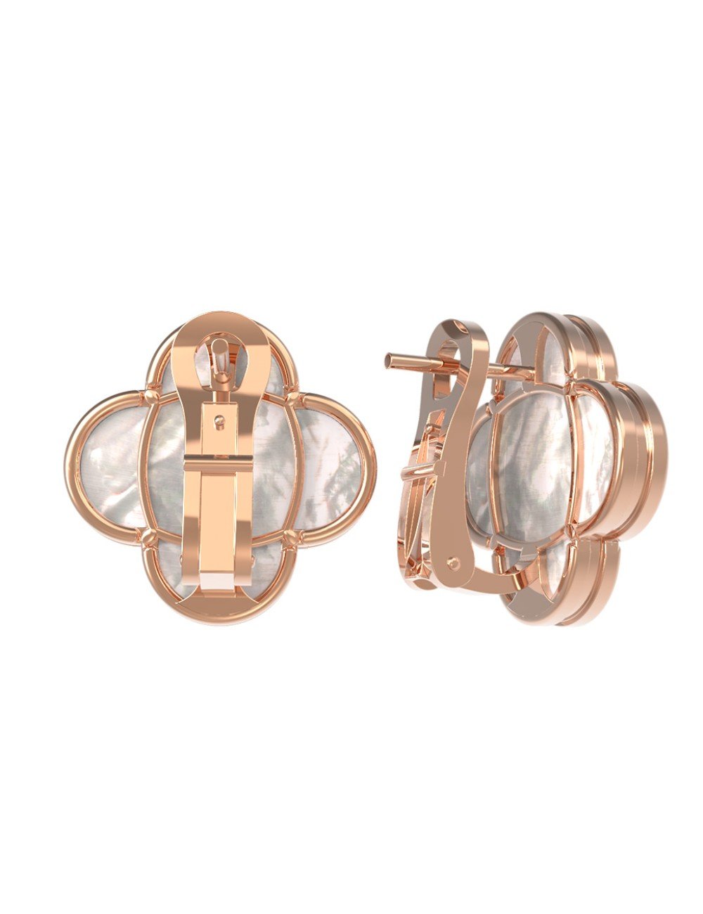 Серьги из золота c перламутром