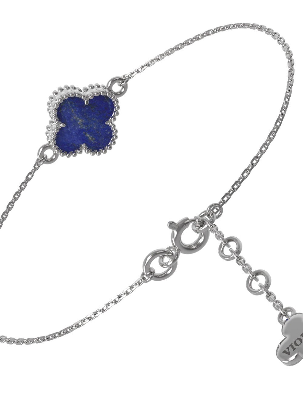 Браслет из белого золота c лазуритом