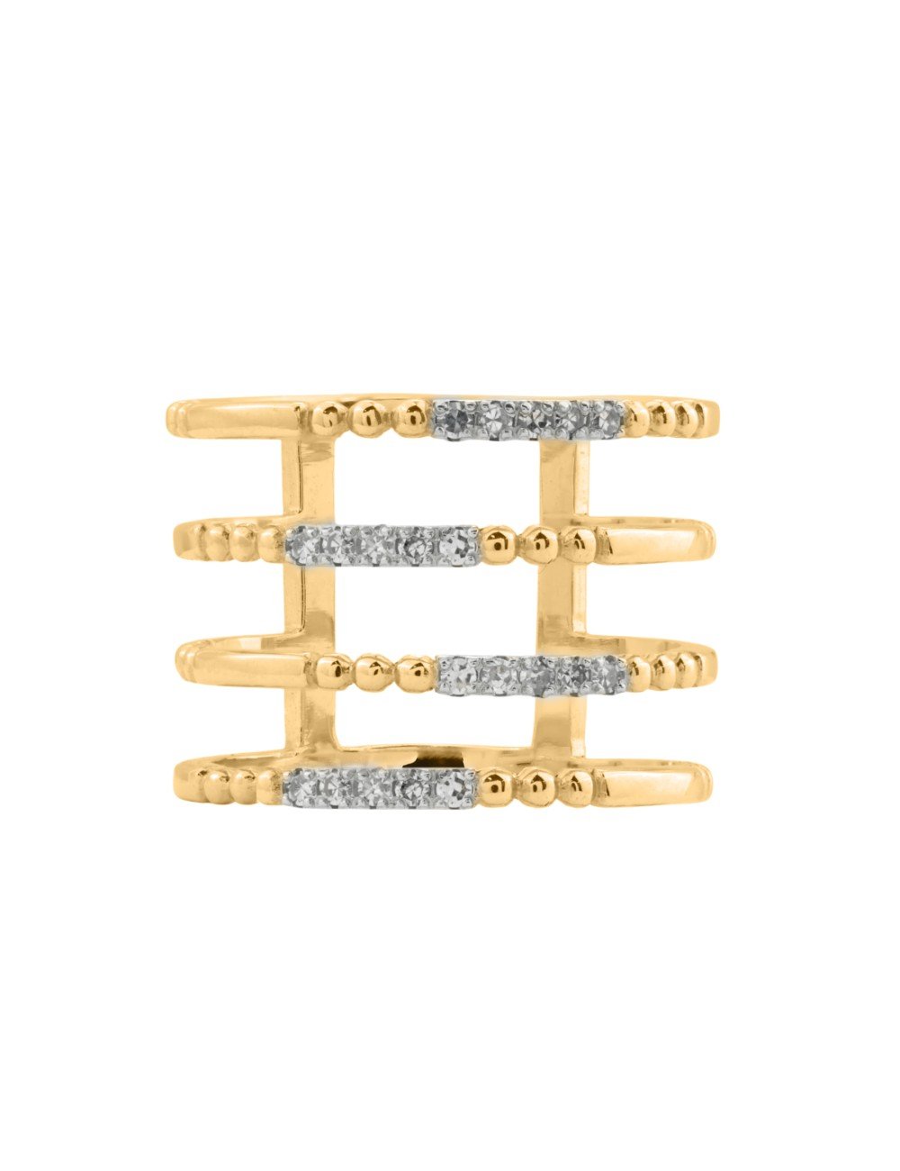 Кольцо из лимонного золота c бриллиантами