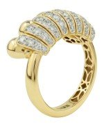 Кольцо из лимонного золота c бриллиантами