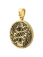 Подвеска из лимонного золота c эбеновым деревом