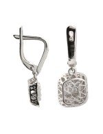 Серьги из белого золота c бриллиантами