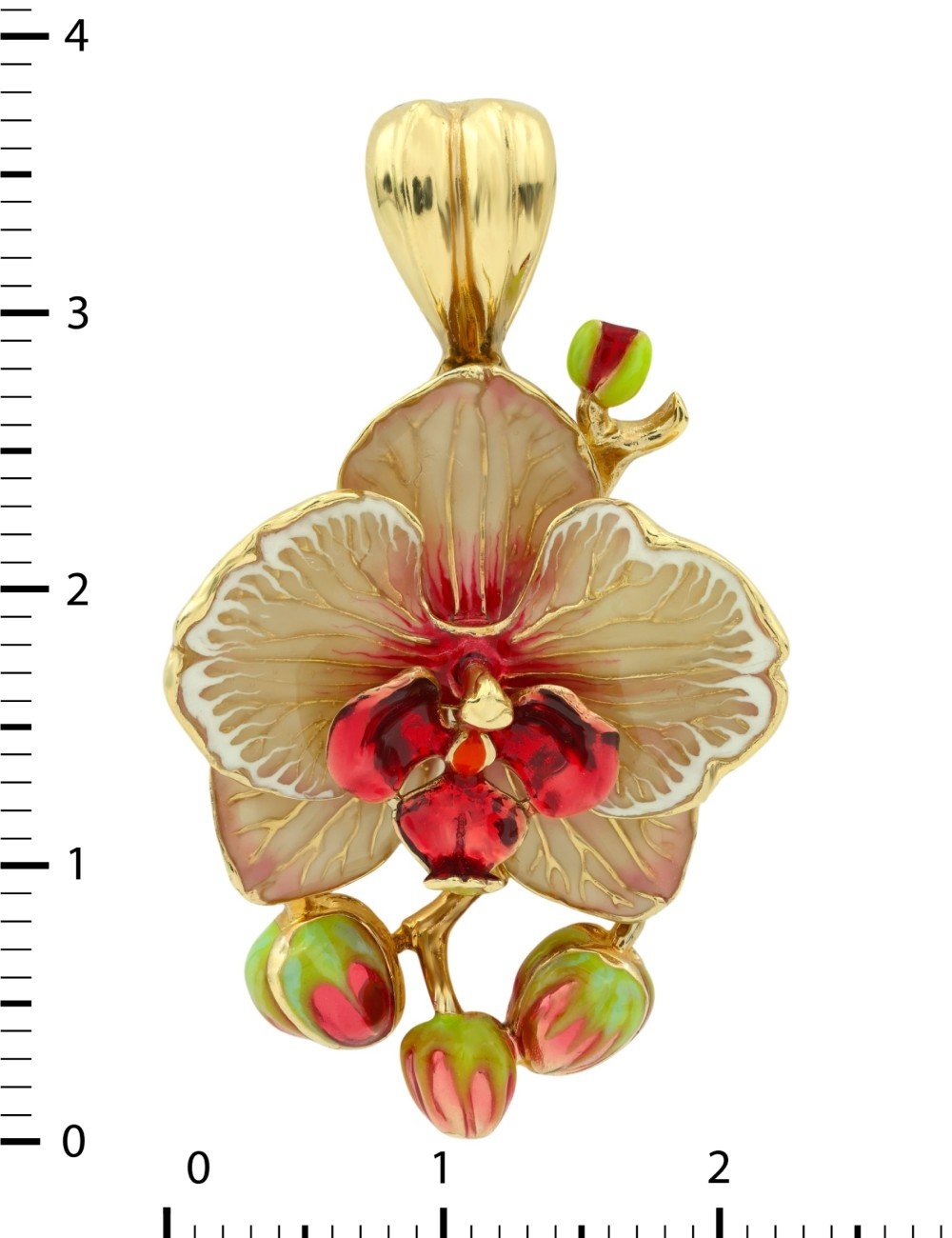 Подвеска из лимонного золота c эмалью