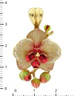 Подвеска из лимонного золота c эмалью