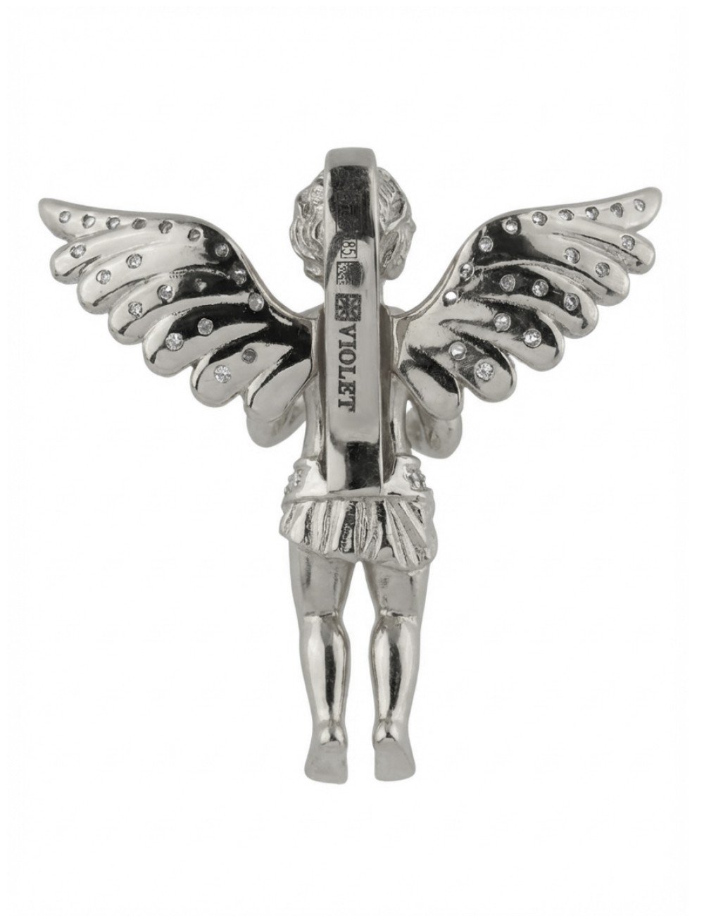 Подвеска из белого золота c фианитом