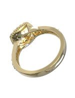 Кольцо из лимонного золота c бриллиантами