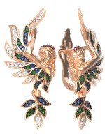 Серьги из золота c фианитом