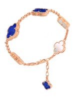 Браслет из золота c лазуритом и перламутром