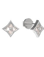 Серьги из белого золота c перламутром