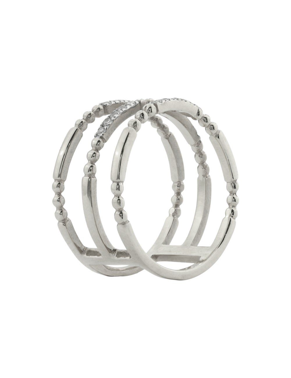 Кольцо из белого золота c бриллиантами