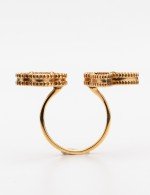 Кольцо из золота c ониксом и перламутром