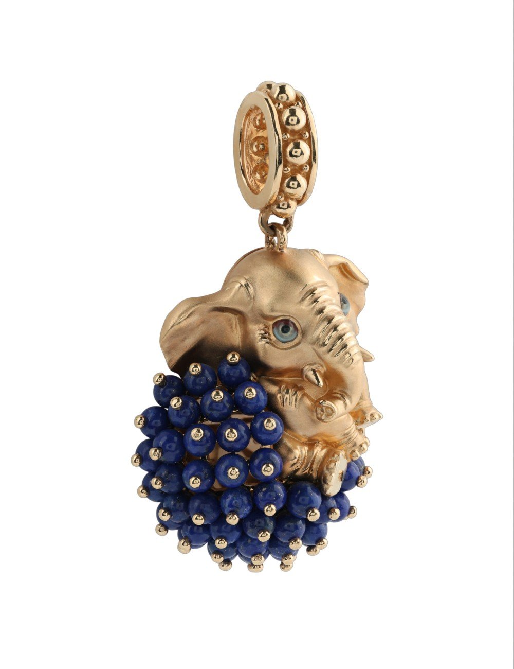 Подвеска из золота c эмалью и лазуритом