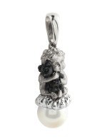 Подвеска из белого золота c жемчугом