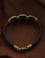 Браслет из лимонного золота c шнурком