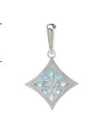 Подвеска из белого золота c бирюзой