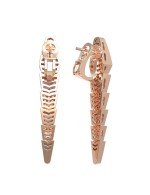 Серьги из золота c бриллиантами и перламутром