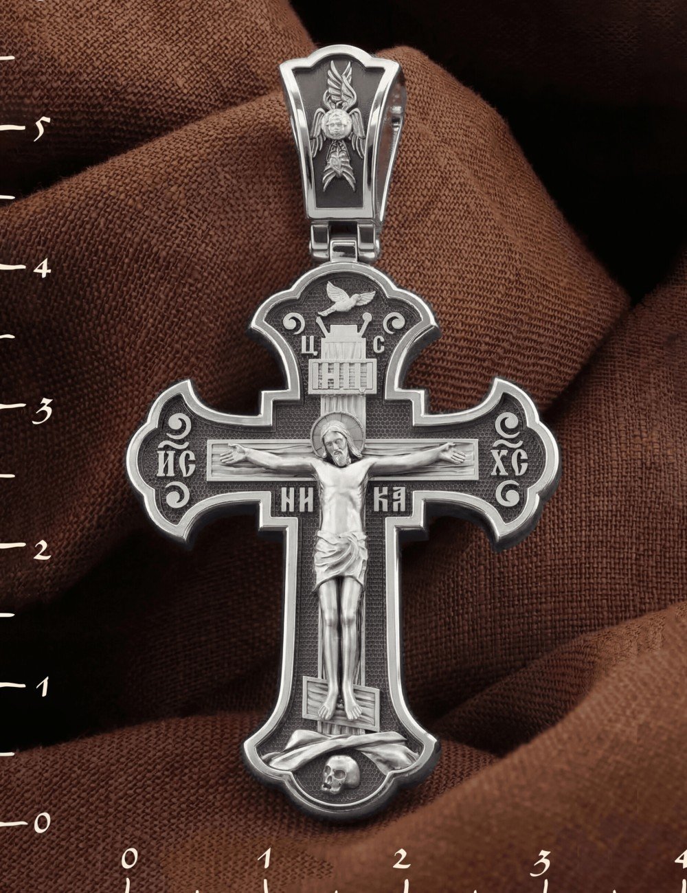 Крест из белого золота