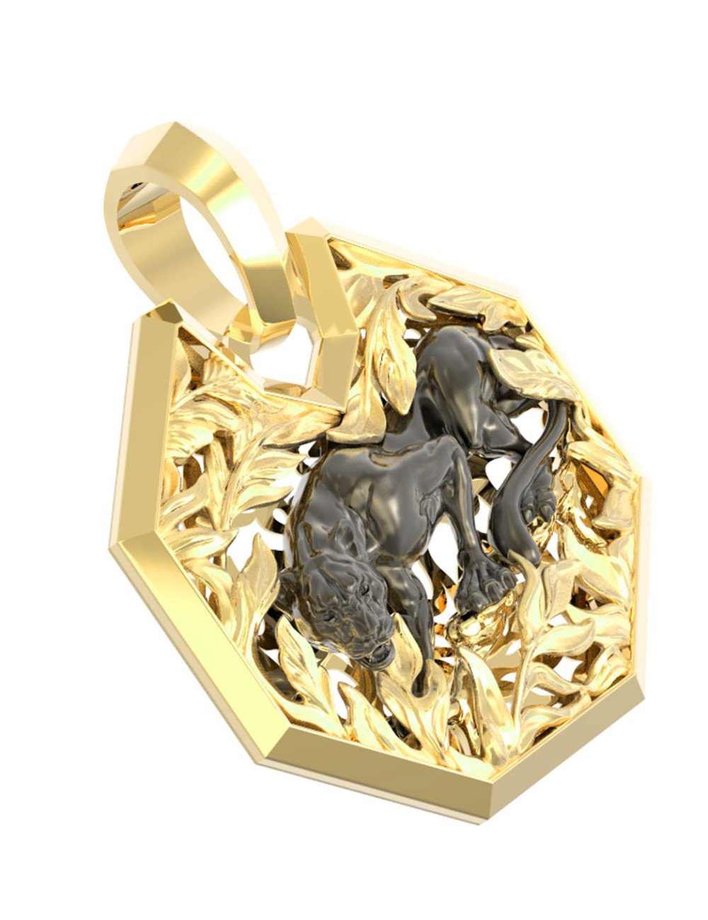 Подвеска из лимонного золота