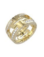 Кольцо из лимонного золота c бриллиантами