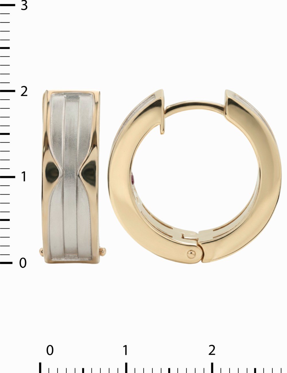 Серьги из золота c рубином