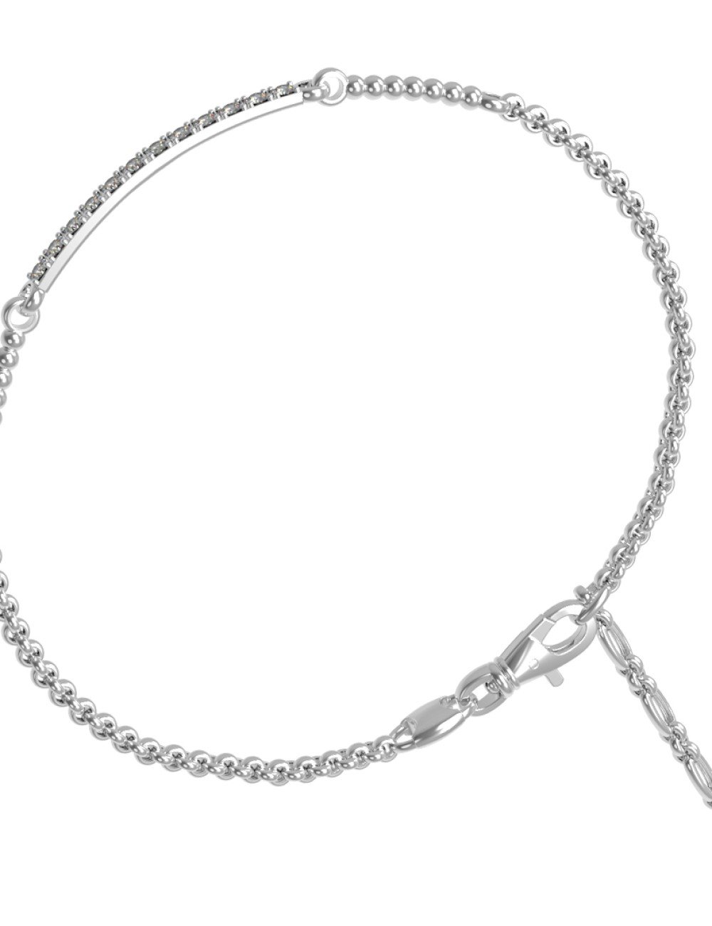 Браслет из белого золота c бриллиантами