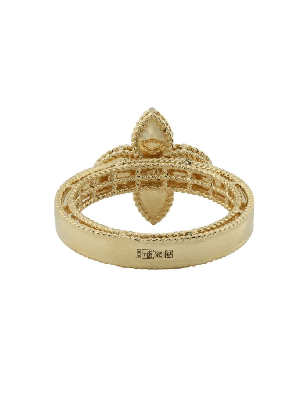 Кольцо из лимонного золота c бриллиантами