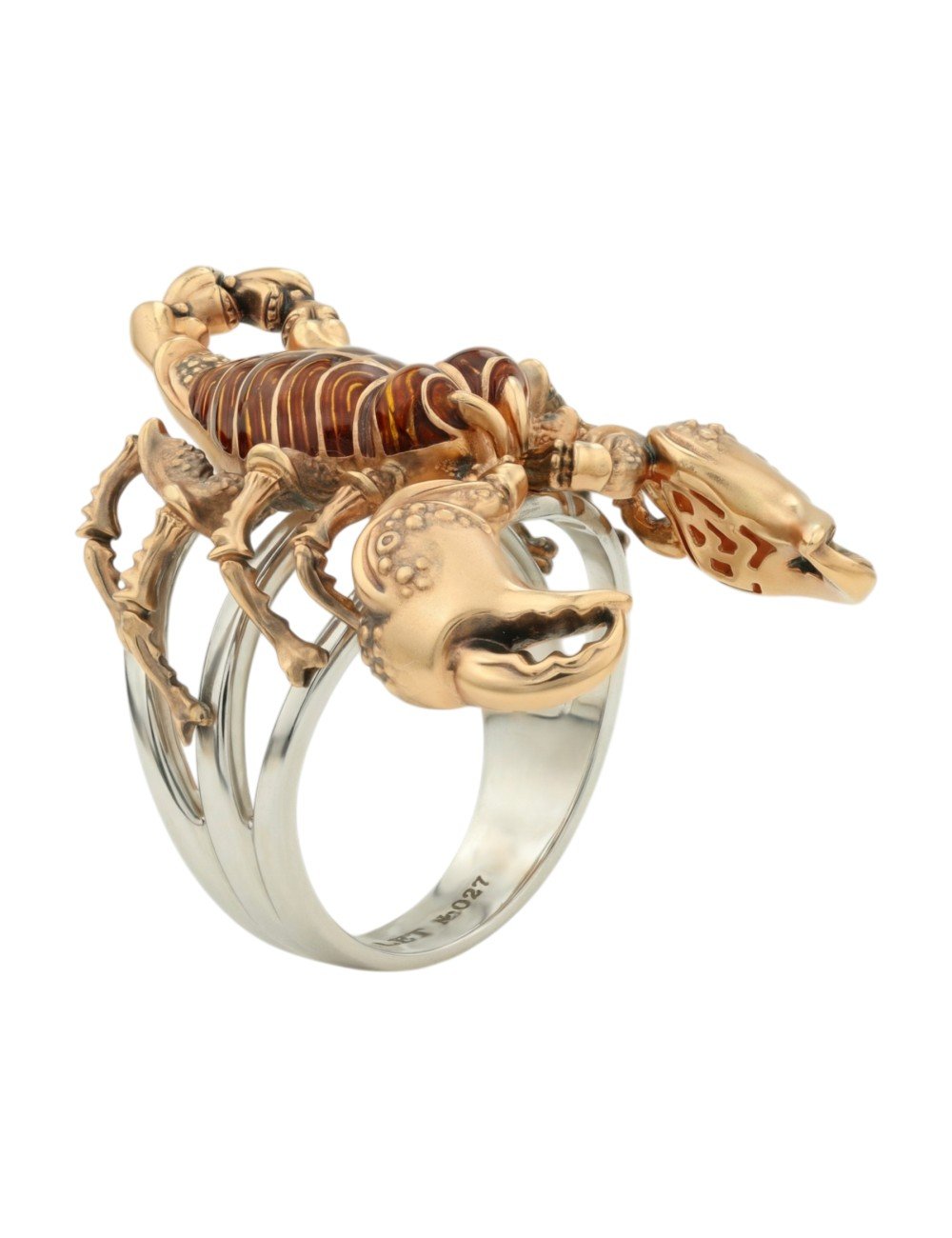 Кольцо из золота c эмалью