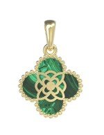 Подвеска из лимонного золота c бриллиантами и малахитом