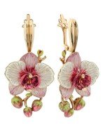 Серьги из золота c эмалью