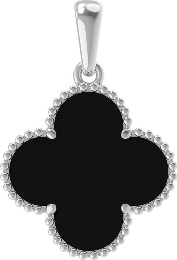 Подвеска из белого золота c ониксом