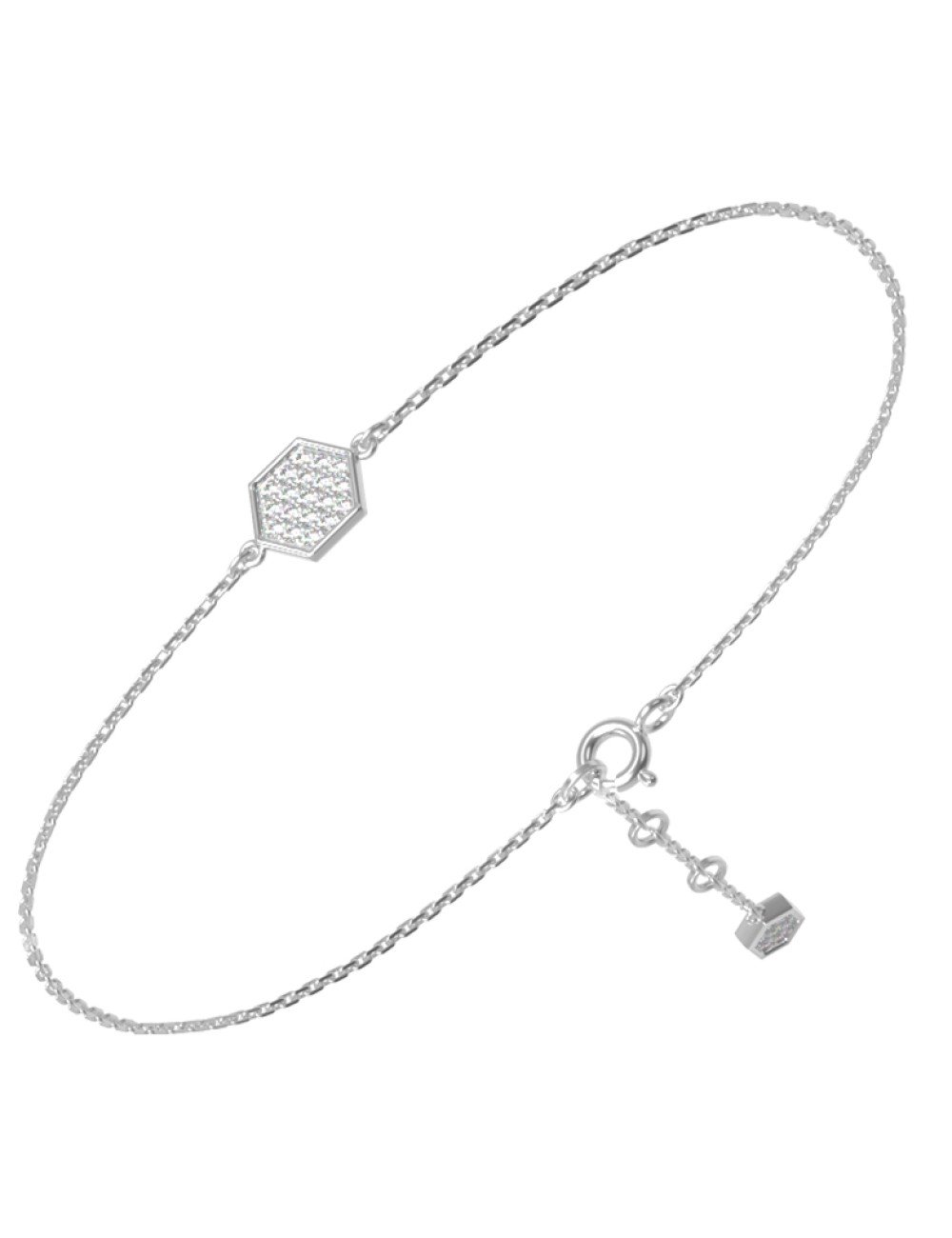 Браслет из белого золота c бриллиантами