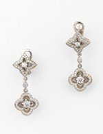 Серьги из белого золота c бриллиантами