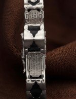 Крест из белого золота c эбеновым деревом