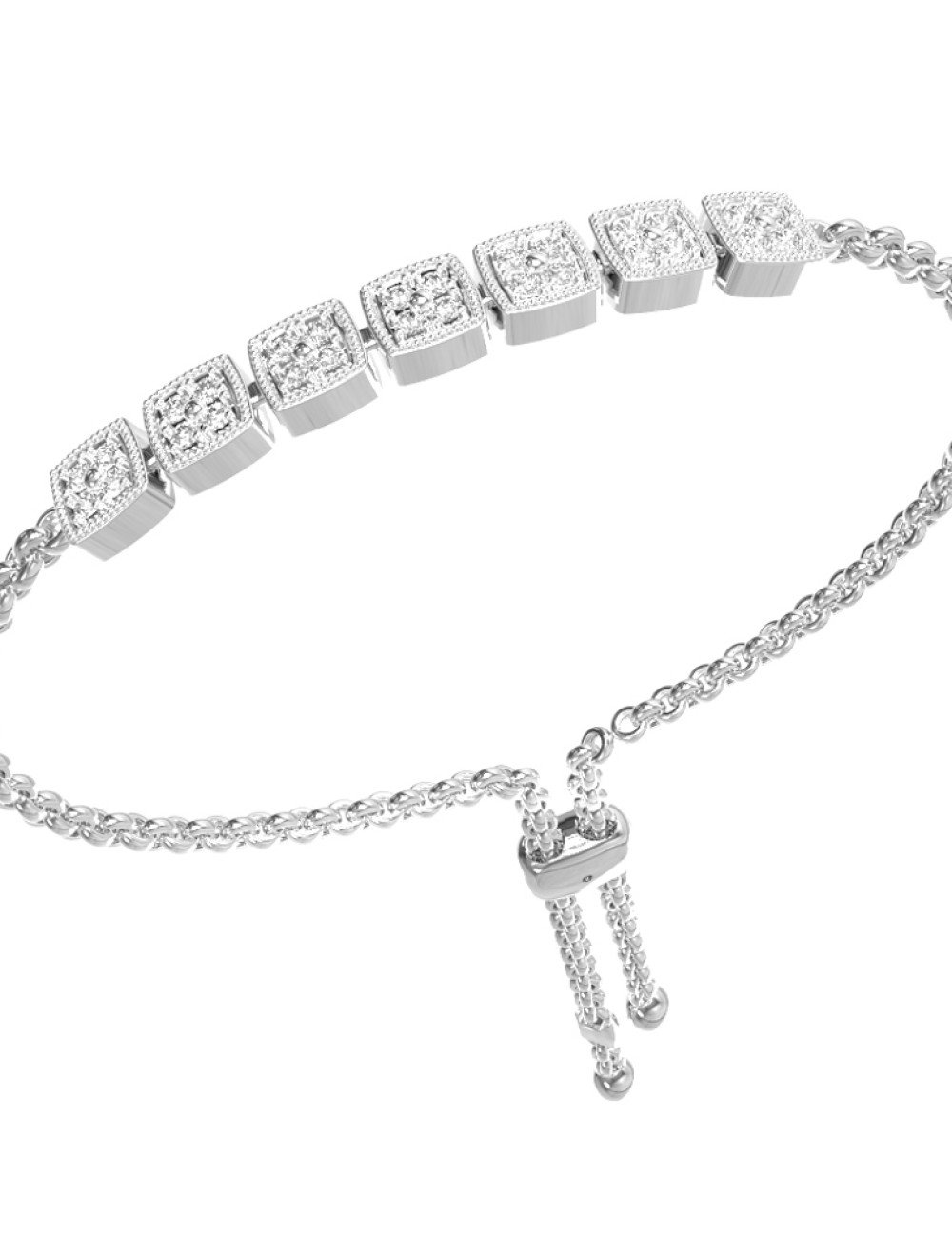 Браслет из белого золота c бриллиантами