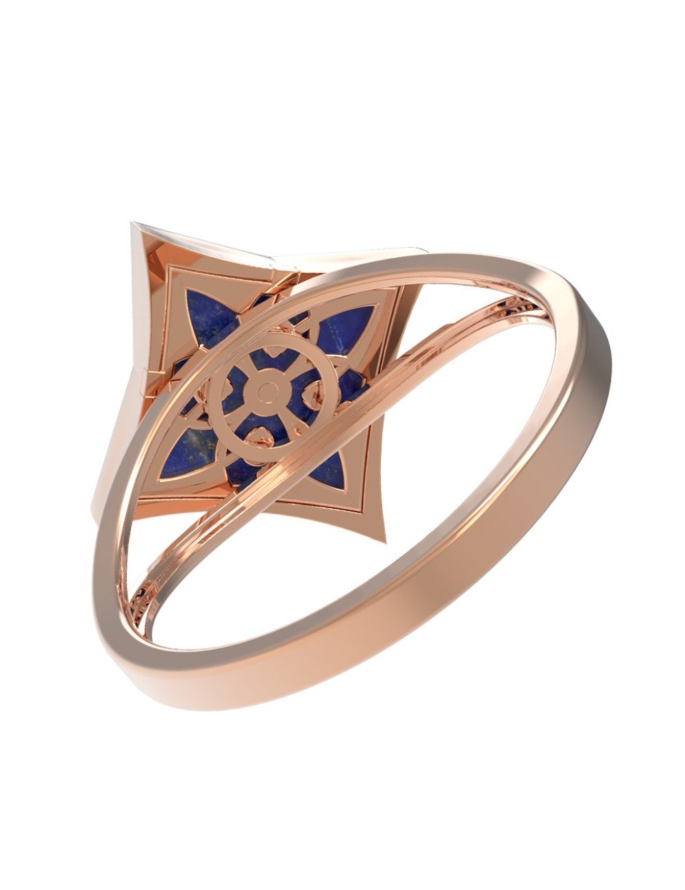 Кольцо из золота c лазуритом