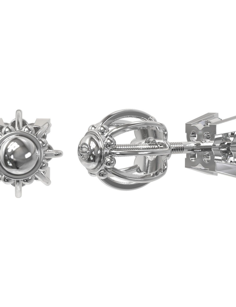 Серьги из белого золота c бриллиантами