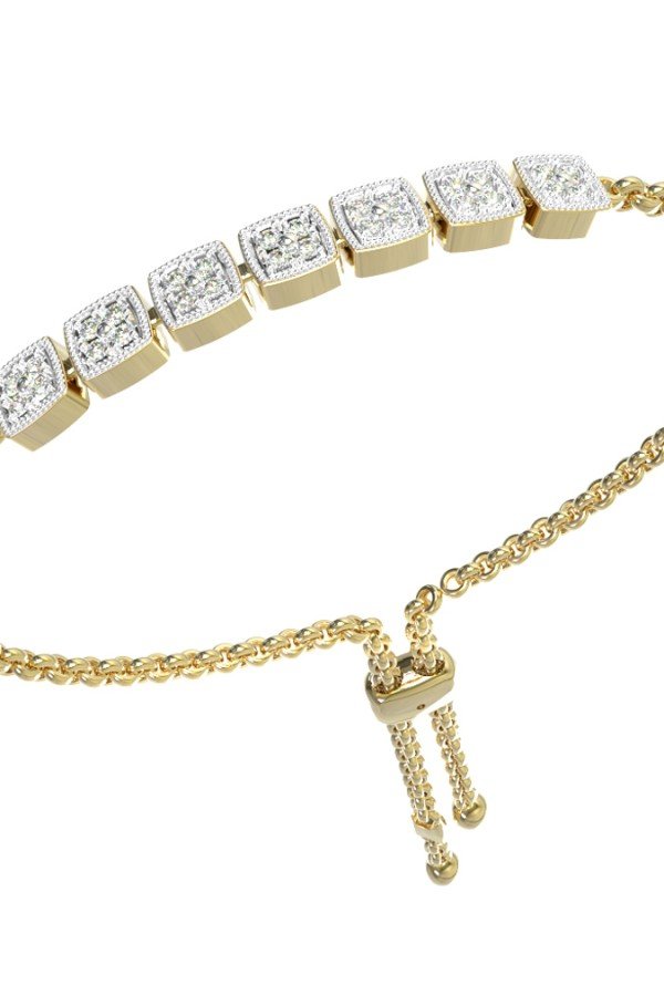 Браслет из лимонного золота c бриллиантами