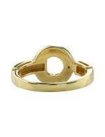 Кольцо из лимонного золота c бриллиантами и перламутром