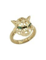 Кольцо из лимонного золота c изумрудом