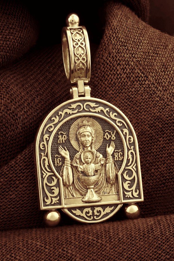 Образок из лимонного золота 585 пробы