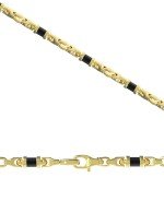 Цепь из лимонного золота c ониксом