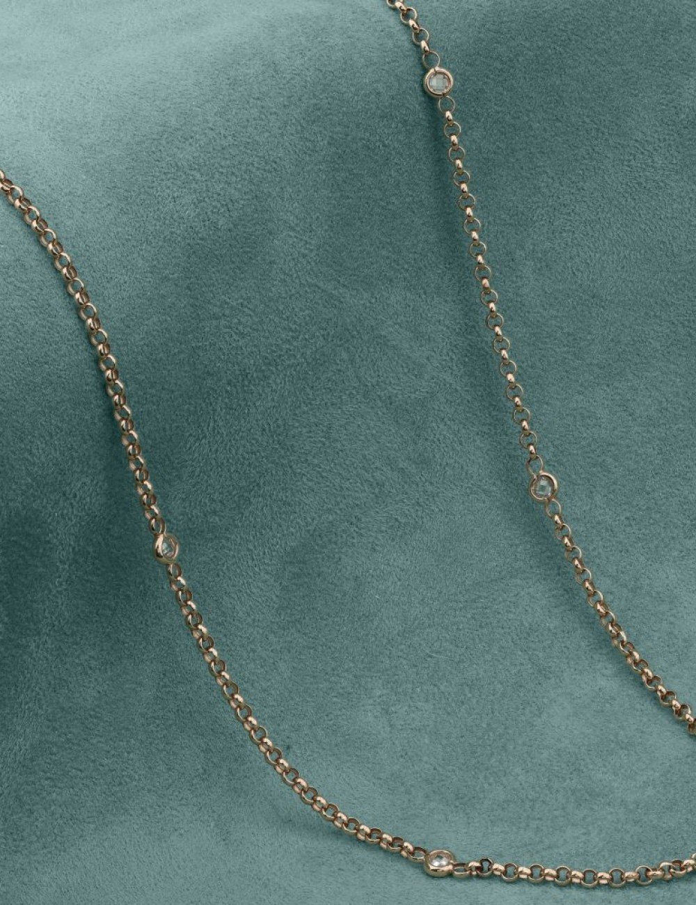 Цепь из золота c фианитом