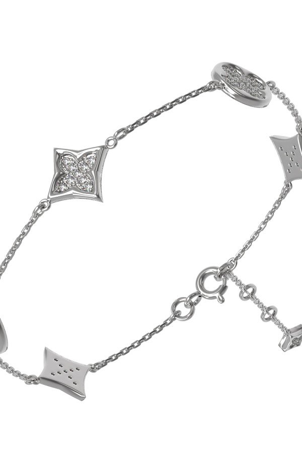 Браслет из белого золота c бриллиантами