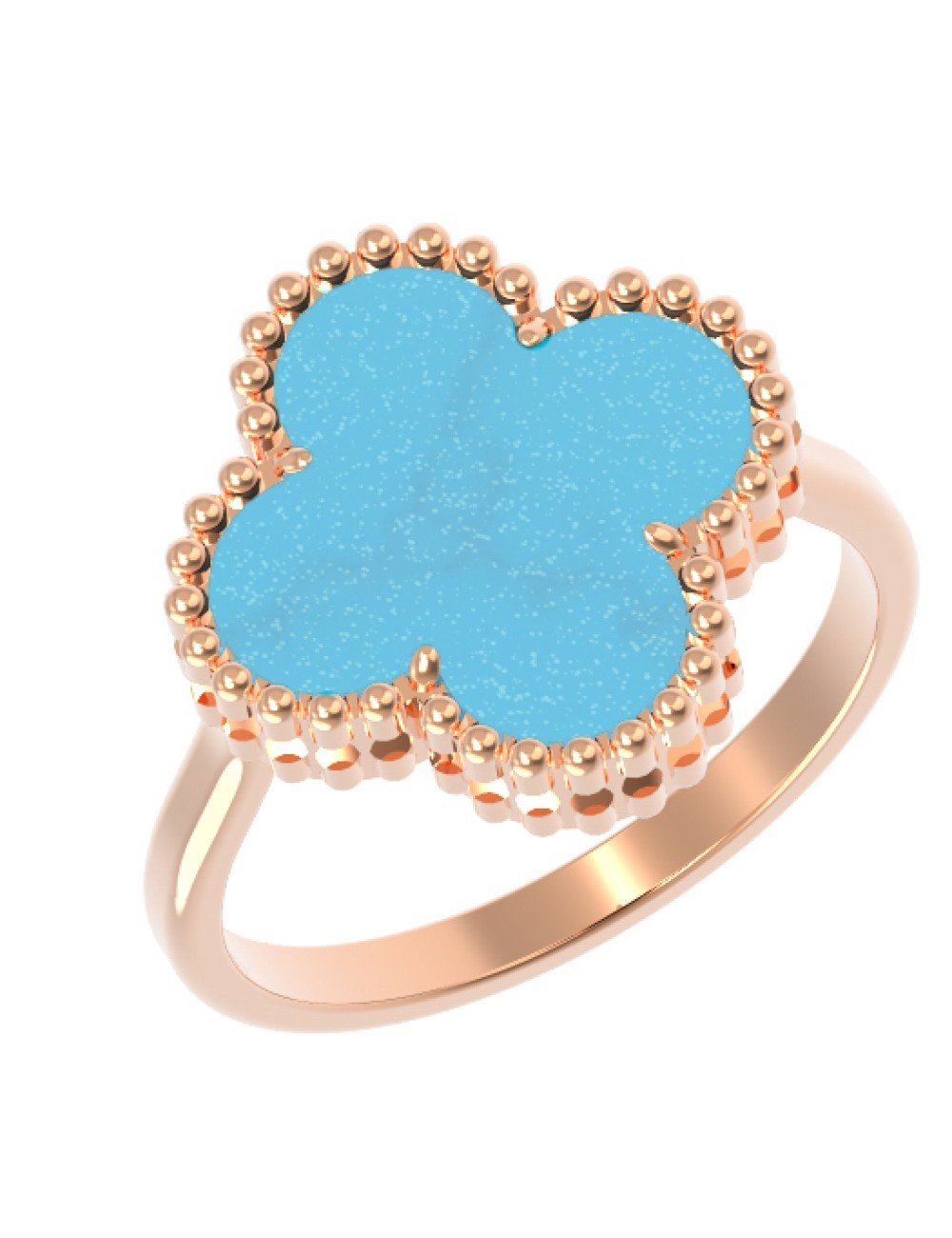 Кольцо из золота c бирюзой