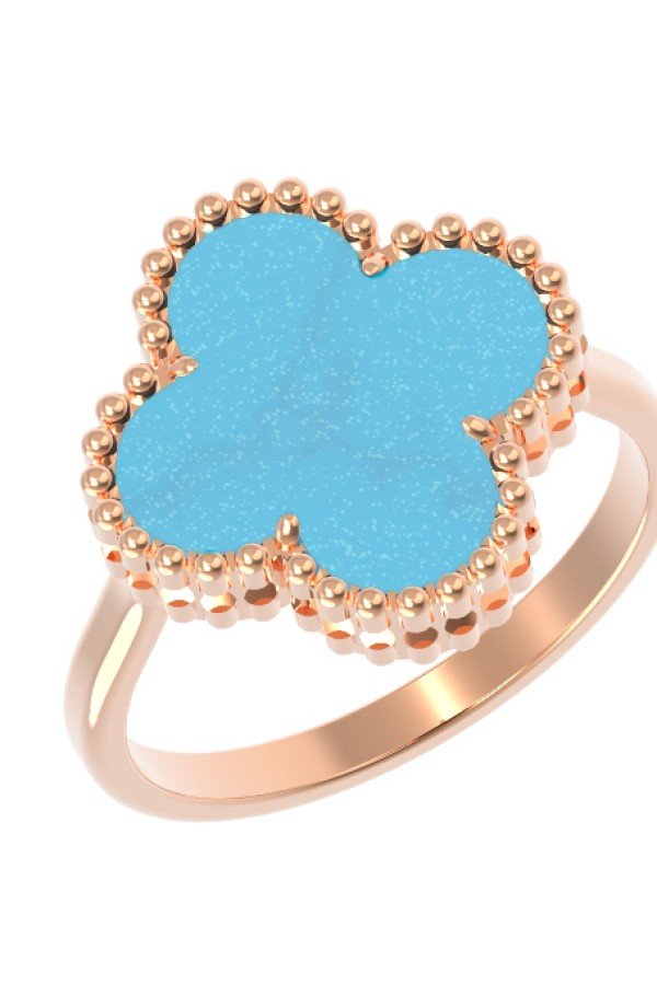 Кольцо из золота c бирюзой